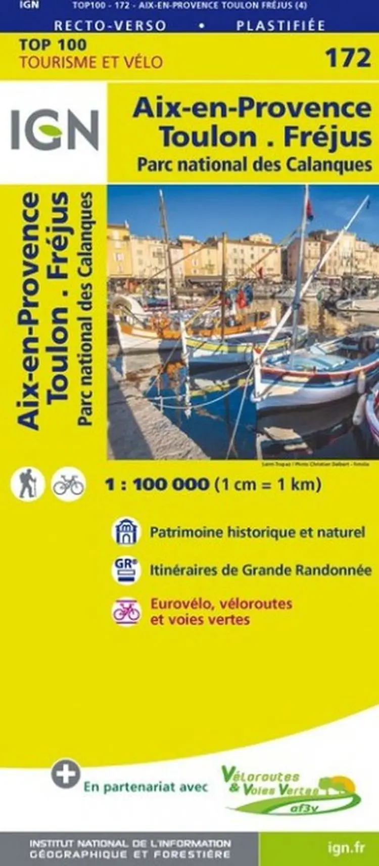 TOP100: 172 Aix-en-Provence - Toulon - Fréjus : Parc National des Calanques af IGN