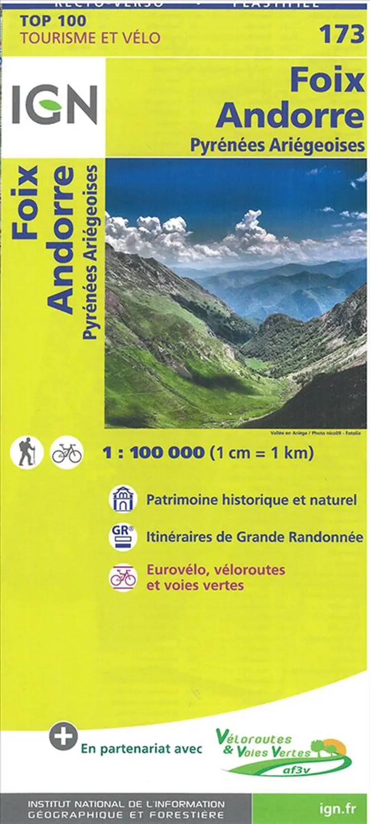TOP100: 173 Foix - Andorre: Pyrénées Ariégeoises af IGN