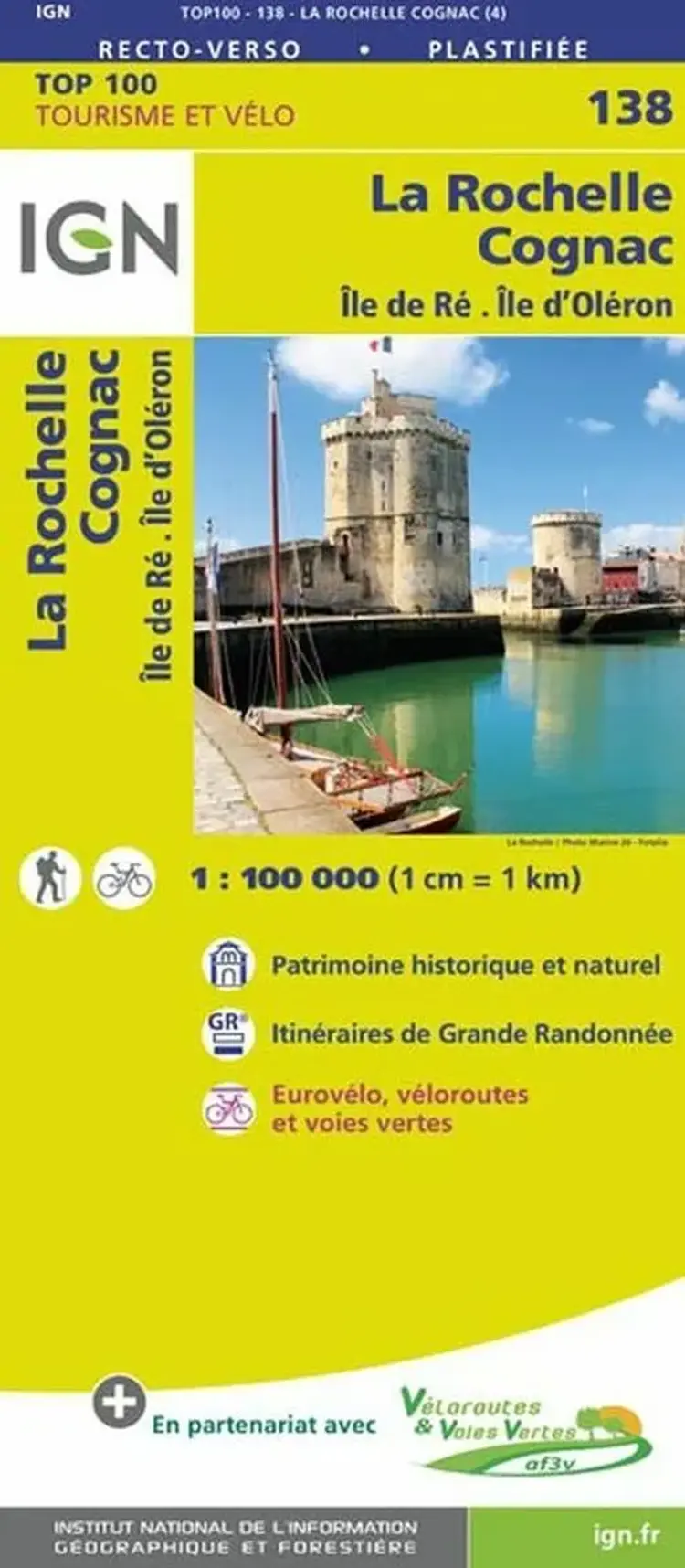 TOP100: 138 La Rochelle - Saintes : Ile de Re, Ile d'Oléron af IGN
