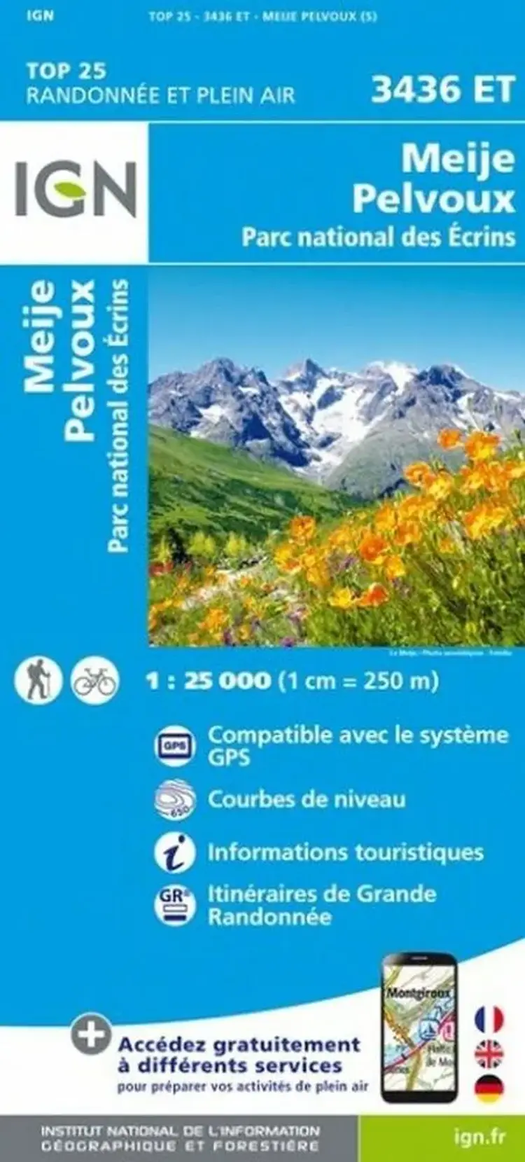 TOP25: 3436ET Meije - Pelvoux, Parc National des Ecrins af IGN