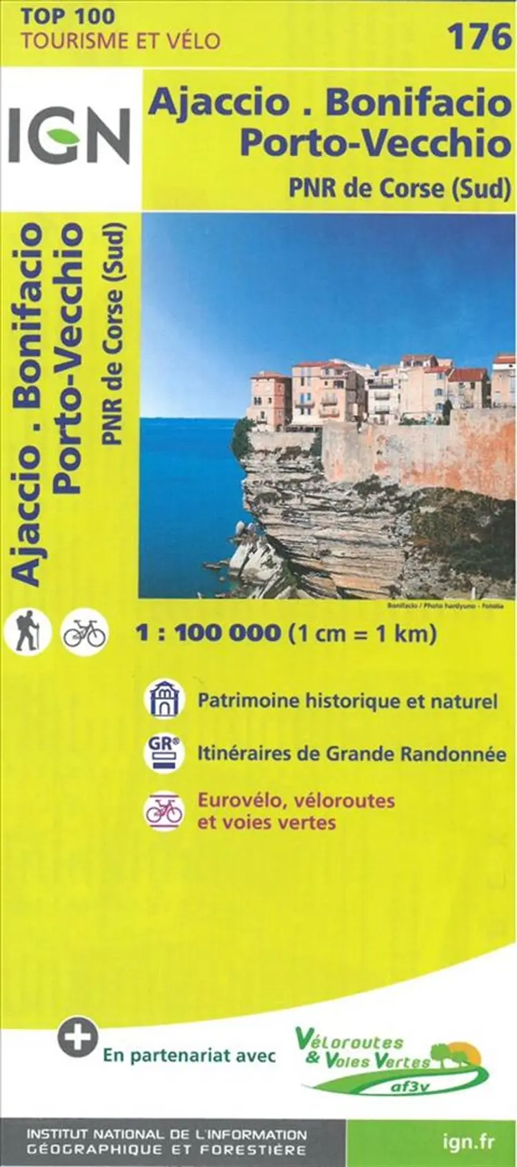 TOP100: 176 Ajaccio - Bonifacio - Porto-Vecchio - Corse de Sud af IGN