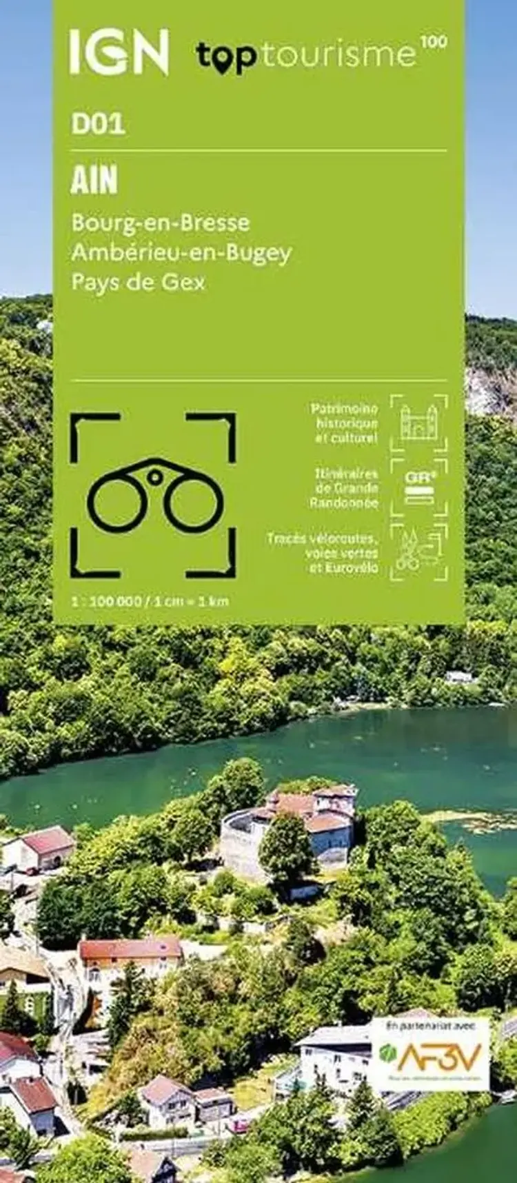 TOP100: Ain-Bourg-en-Bresse Amberieu-en-Bugey Pays de Gex af IGN