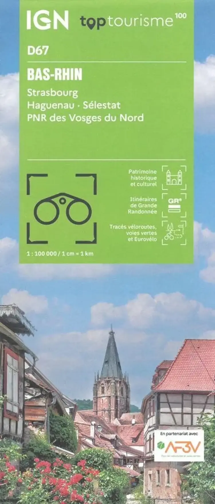 TOP100: D67: Bas-Rhin - Strasbourg Haguenau Selestat PNR des Vosges du Nord af IGN
