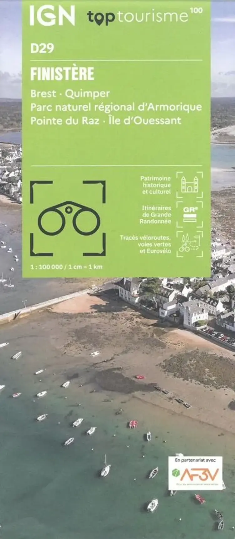 TOP100: D29: Finistere - Brest Quimper Parc naturel regional d'Armorique Pointe du Raz - Iie d'Ouessant af IGN