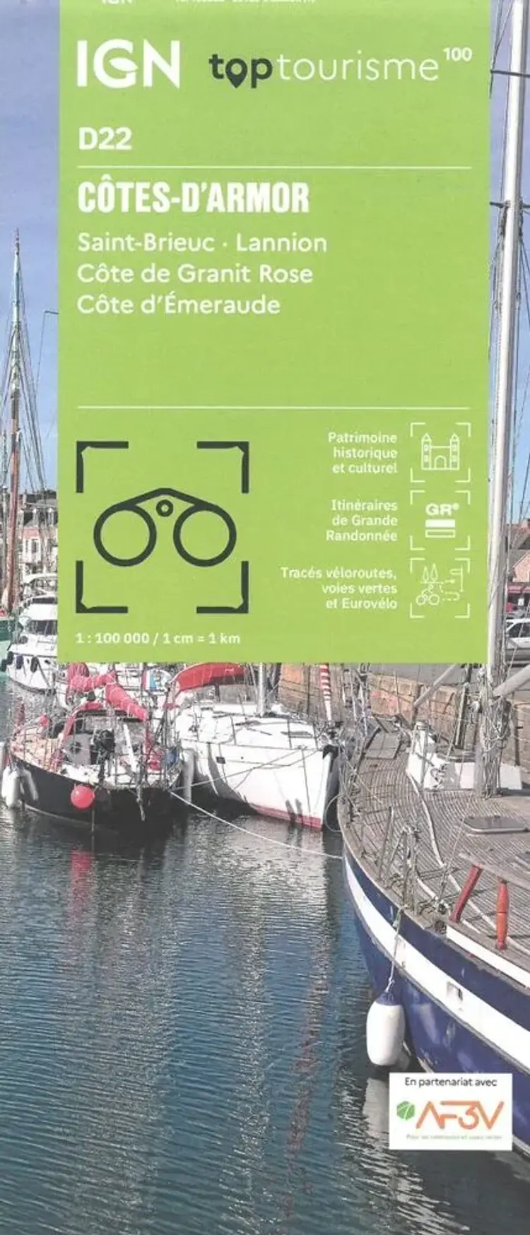 TOP100: D22: Cotes-d'Armor - Saint-Brieuc Lannion Cote de Granit Rose Cote d'Emeraude af IGN
