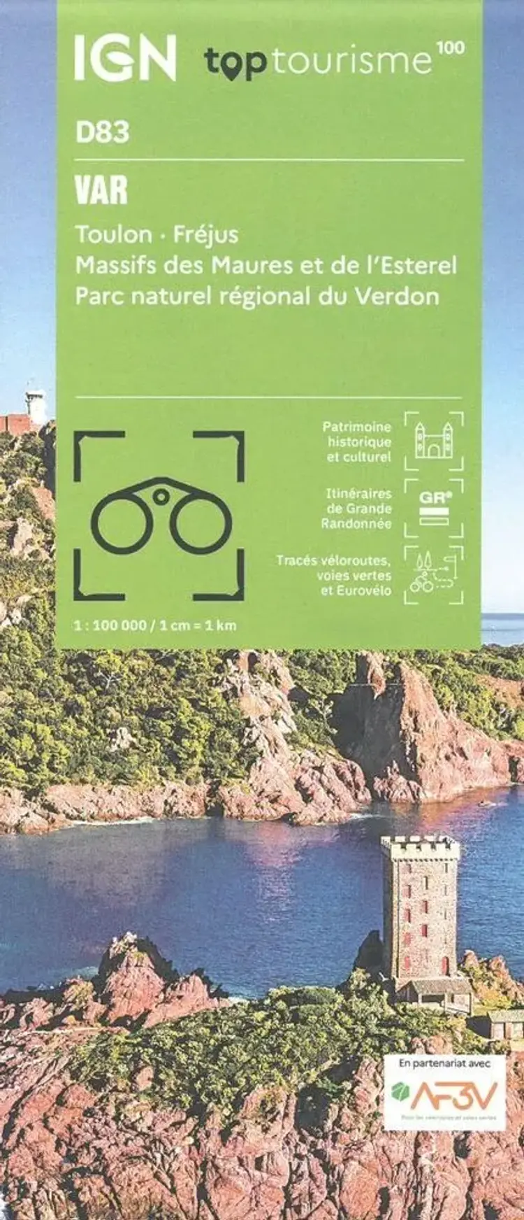 TOP100: D83: Var - Toulon Frejus Massif des Maures et l'Esterel Parc naturel regional du Verdon af IGN