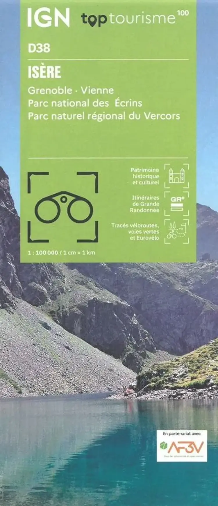 TOP100: D38: Isere - Grenoble Vienne Parc national des Ecrins Parc naturel regional du Vercors af IGN