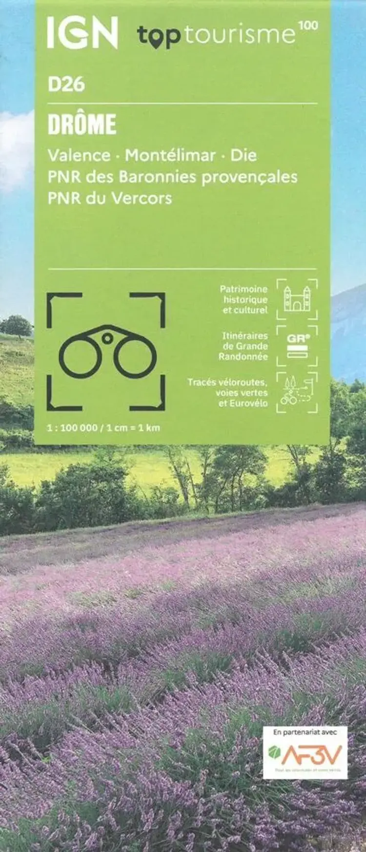 TOP100: D26: Drome - Valence Montelimar Die PNR des Baronnies provencales PNR du Vercors af IGN