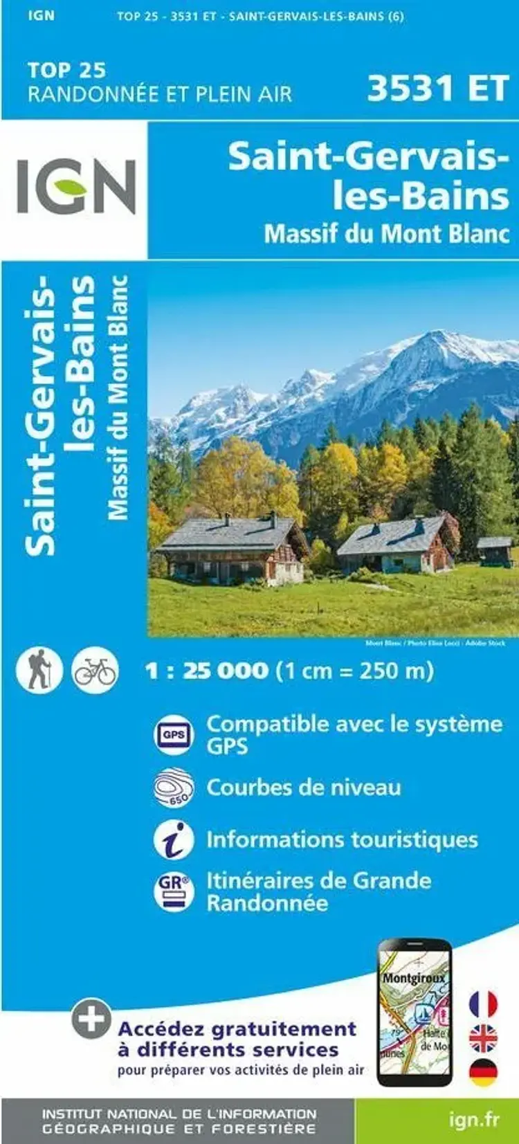 TOP25: 3531ET - Saint-Gervais-Les-Bains af IGN