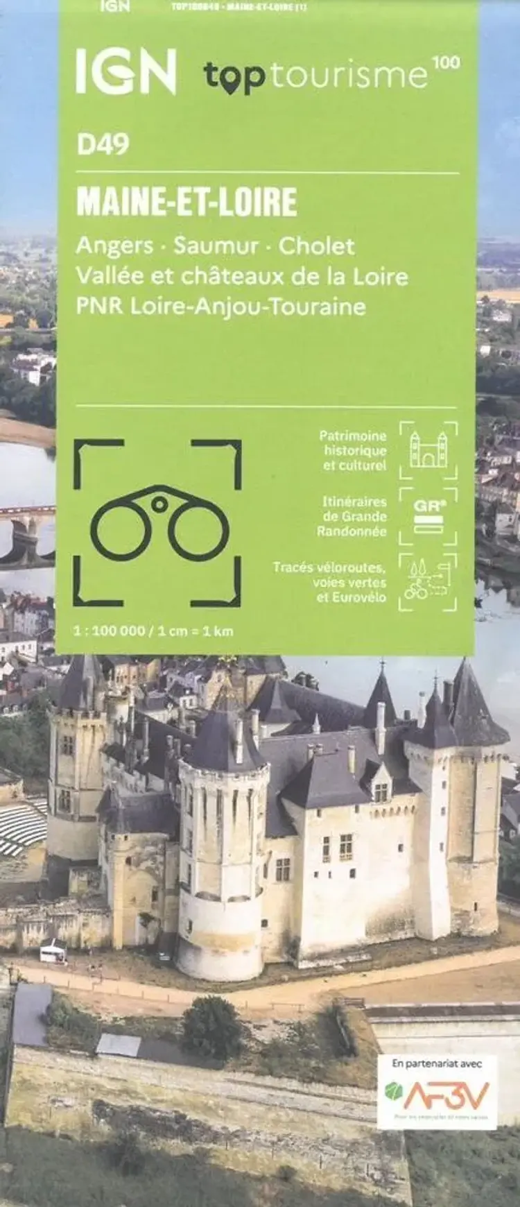 TOP100: D49: Maine-et-Loire - Angers Saumur Cholet Vallee et chateaux de la Loire PNR Loire-Anjou-Touraine af IGN