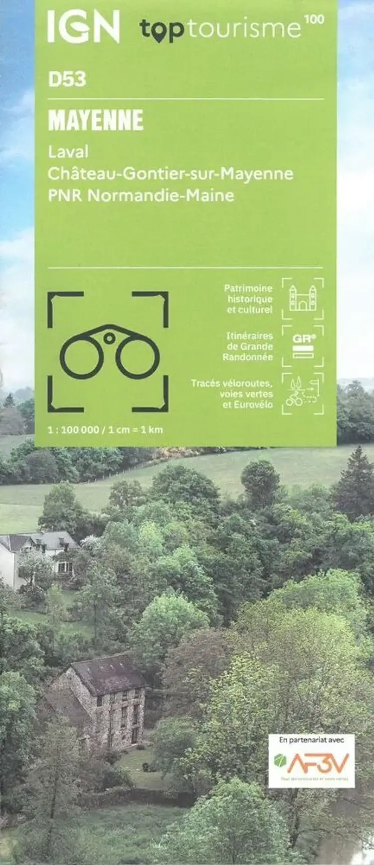 TOP100: D53: Mayenne - Laval Chateau-Gontier-sur-Mayenne - PNR Normandie-Maine af IGN