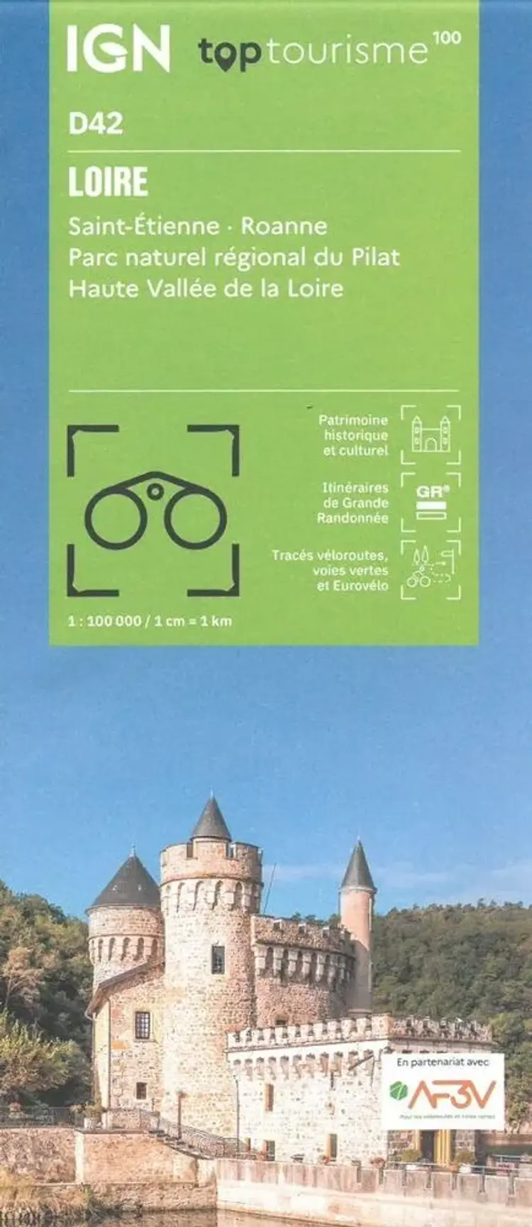 TOP100: D42: Loire - Saint-Etienne Roanne Parc naturel regional du Pilat Haute Vallee de la Loire af IGN