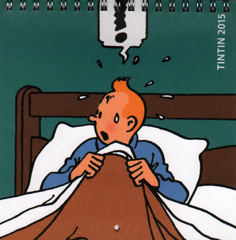 Tintin lille vægkalender 2015 af Hergé