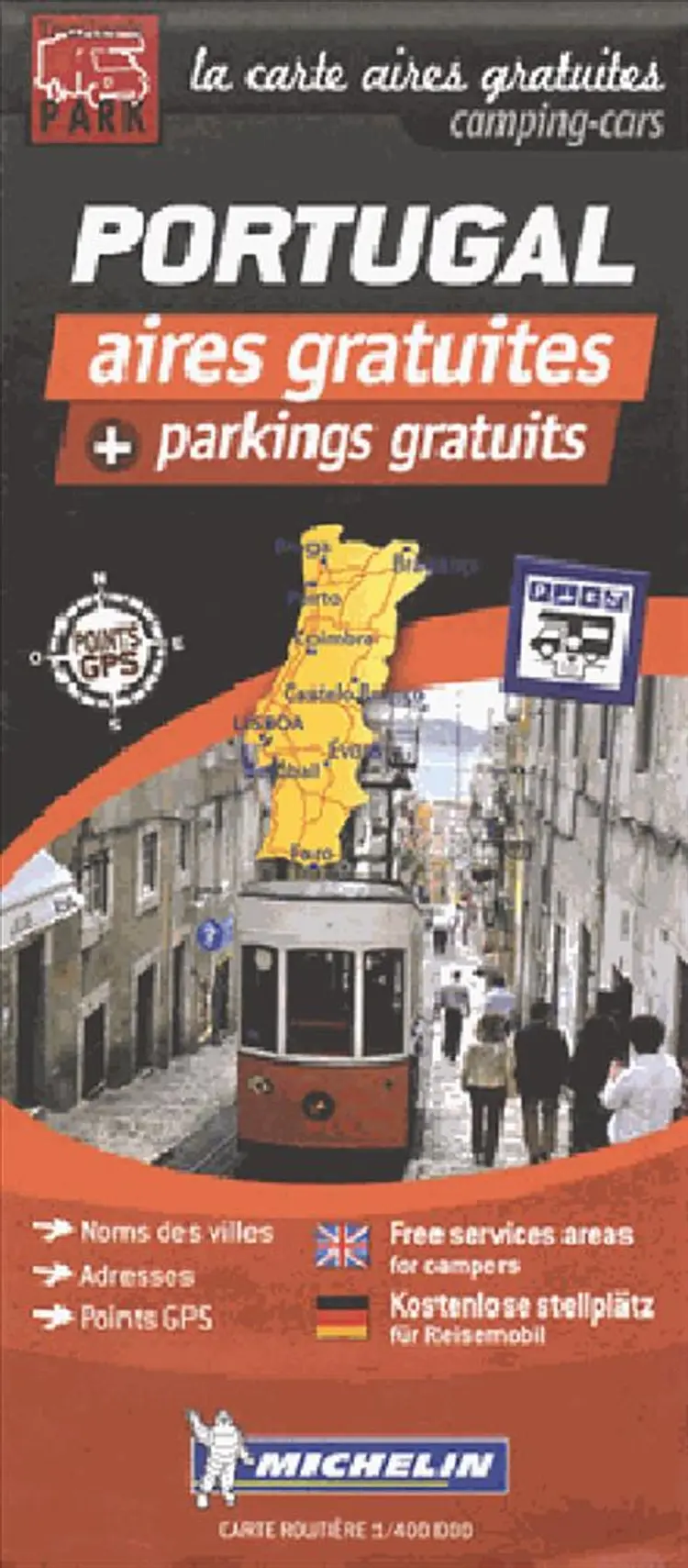 Portugal: Autocamper map - Aires camping-cars