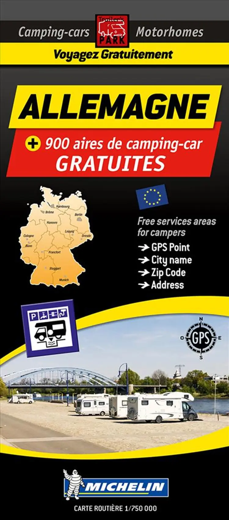 Germany - Allemagne: Autocamper map - Aires camping-cars af Michelin