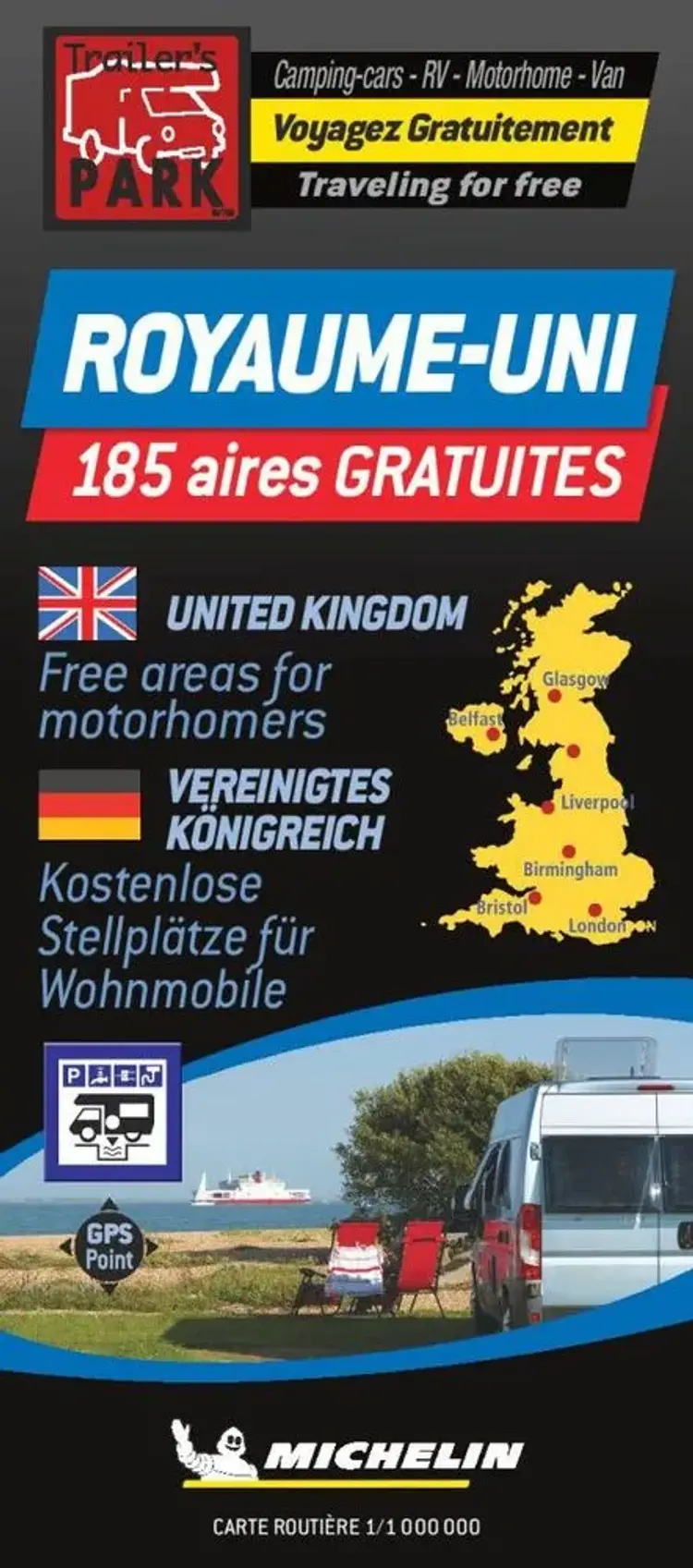 United Kingdom - Great Britain Autocamper map - Aires camping-cars af Michelin
