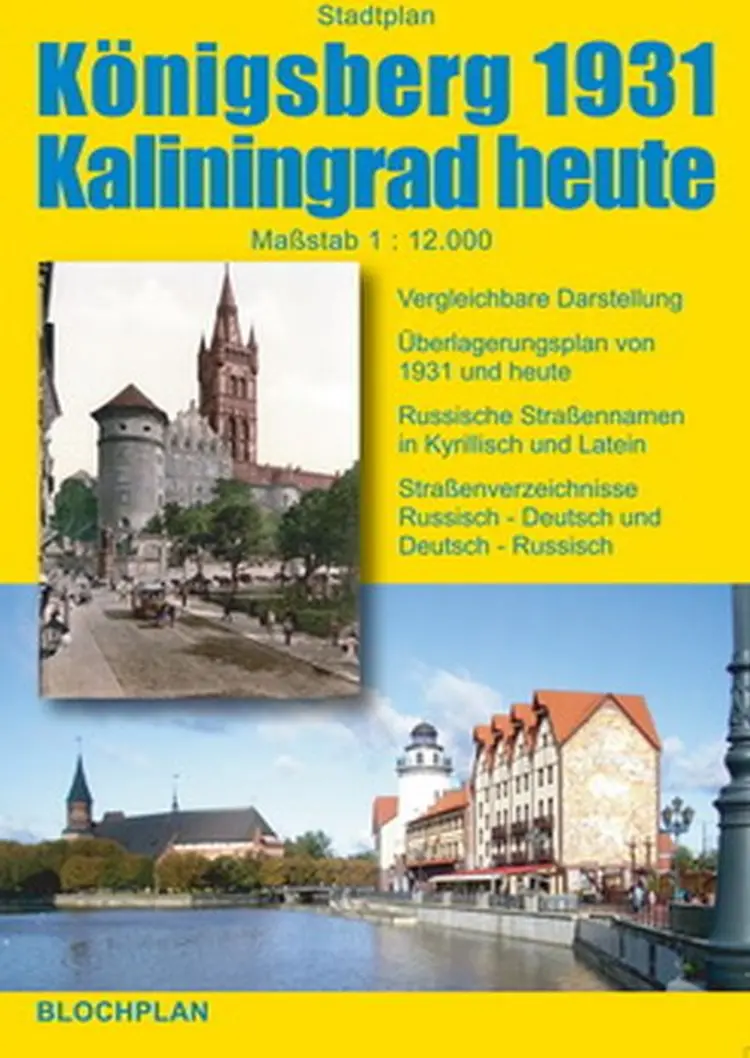 Stadtplan Königsberg 1931 Kaliningrad heute af Dirk Bloch