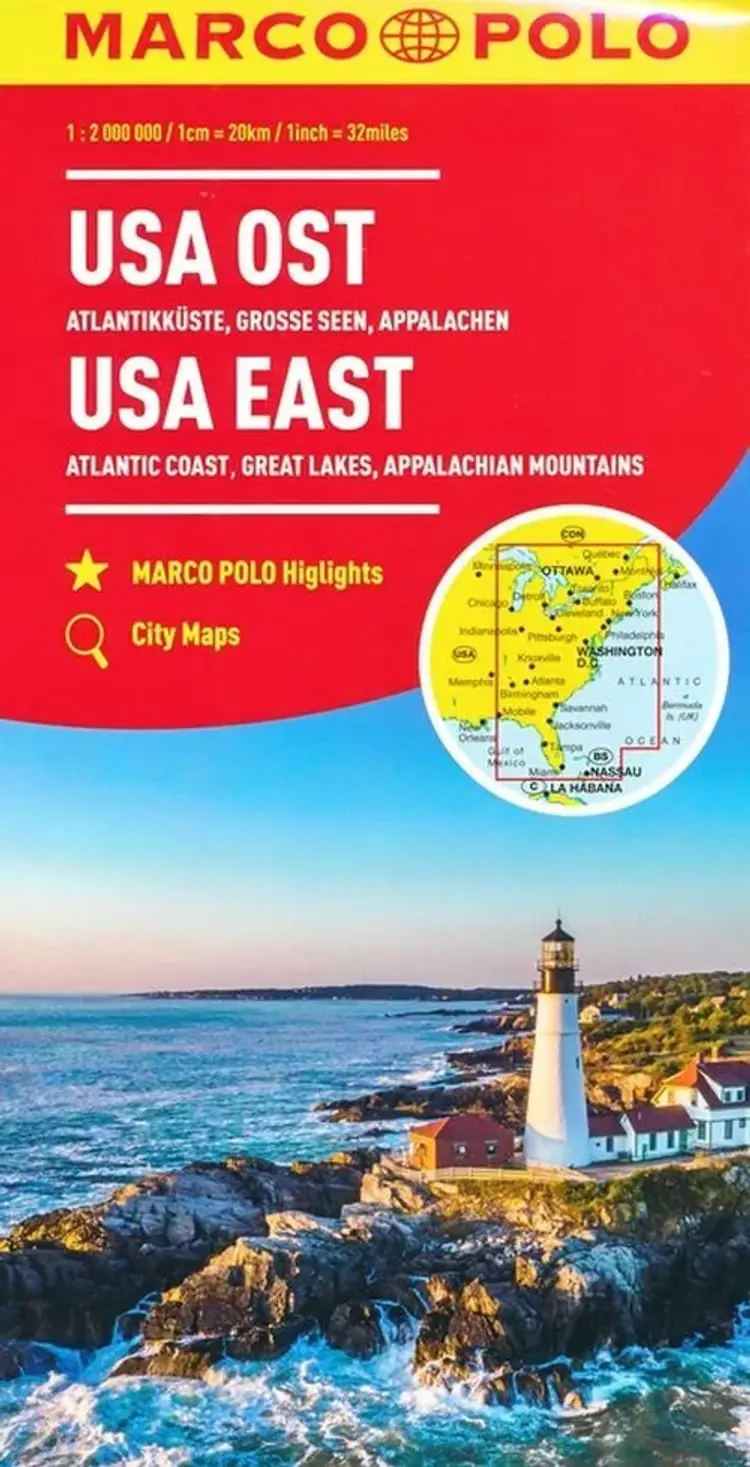 Marco Polo USA East : Atlantic Coast, Great Lakes, Appalachian Mountains, Florida af Mair-Dumont