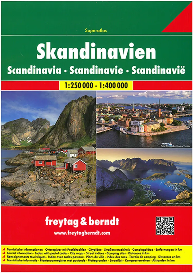 Skandinavien Superatlas af Freytag