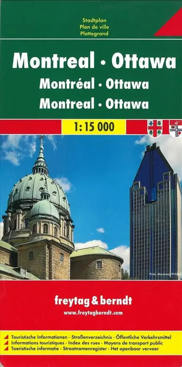 Montreal Ottawa City Map af Freytag