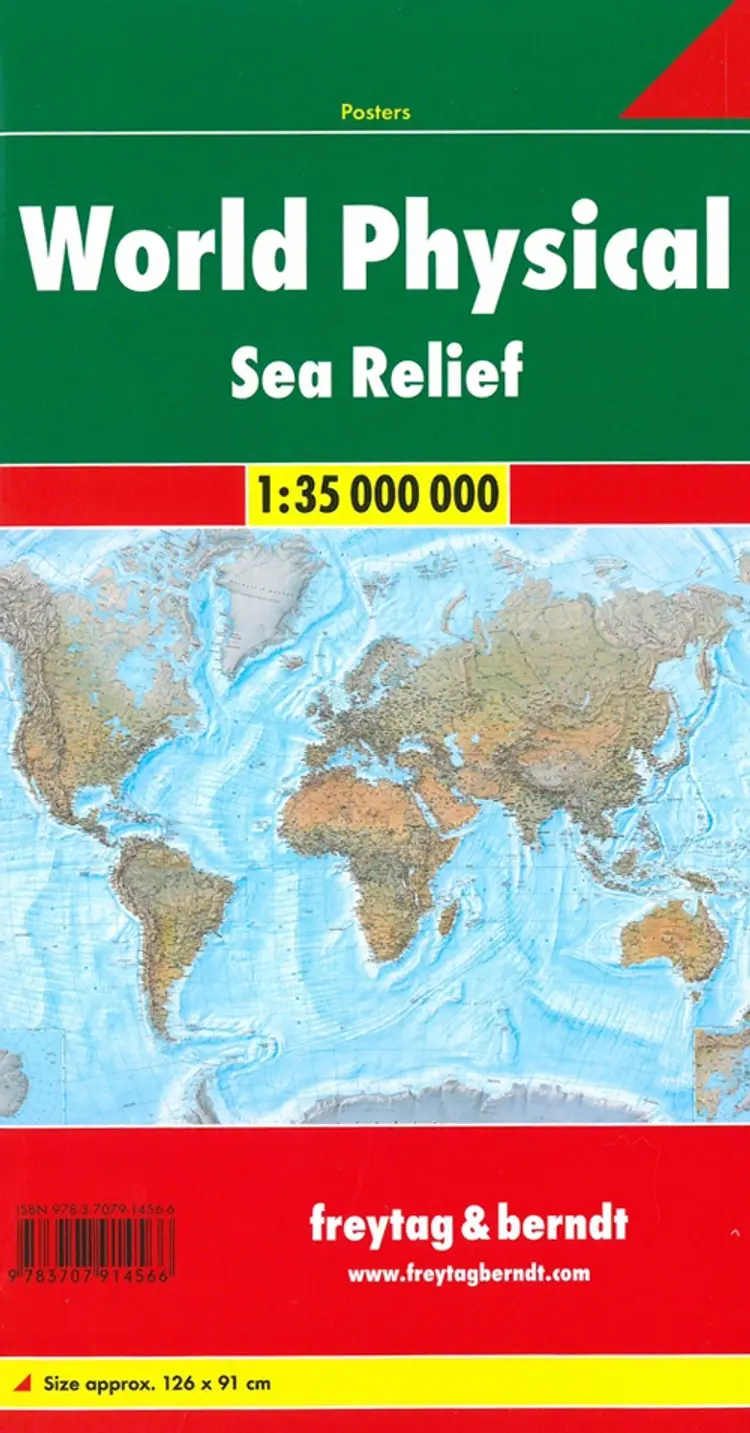 World Physical with Sea relief af Berndt