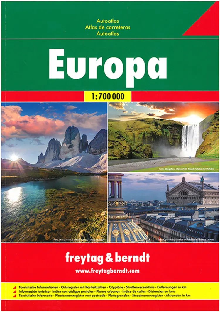 Europa Autoatlas af Freytag