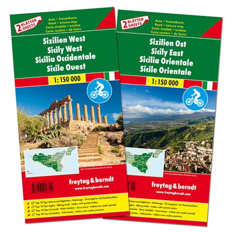 Sicily Road & Cycle Route Set - Freytag & Berndt af Freytag