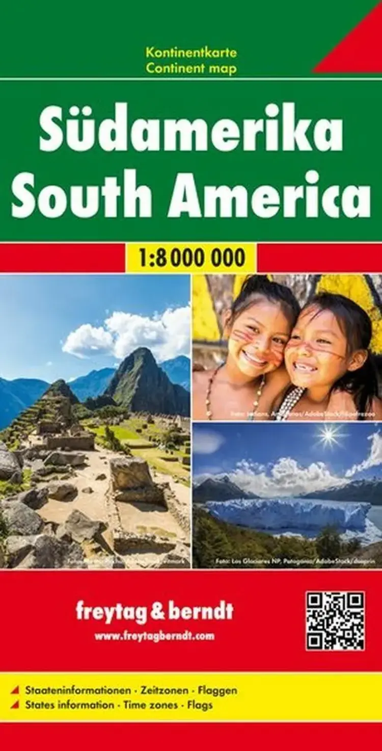 South America Continent Map af Freytag