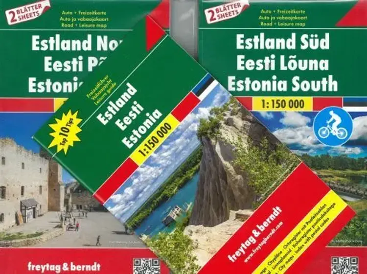 Estland - Estonia Road & Cycle Route Set af Freytag