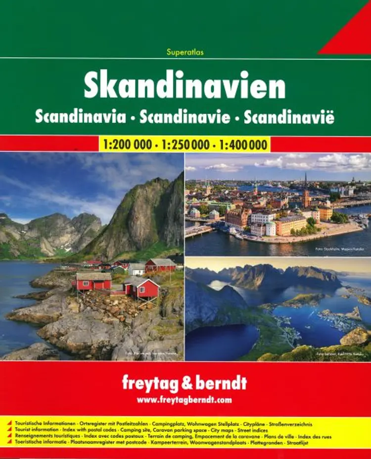 Skandinavien - Scandinavia Superatlas af Freytag