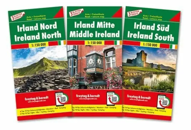Ireland Road + Leisure Map Set 1-3 af Freytag