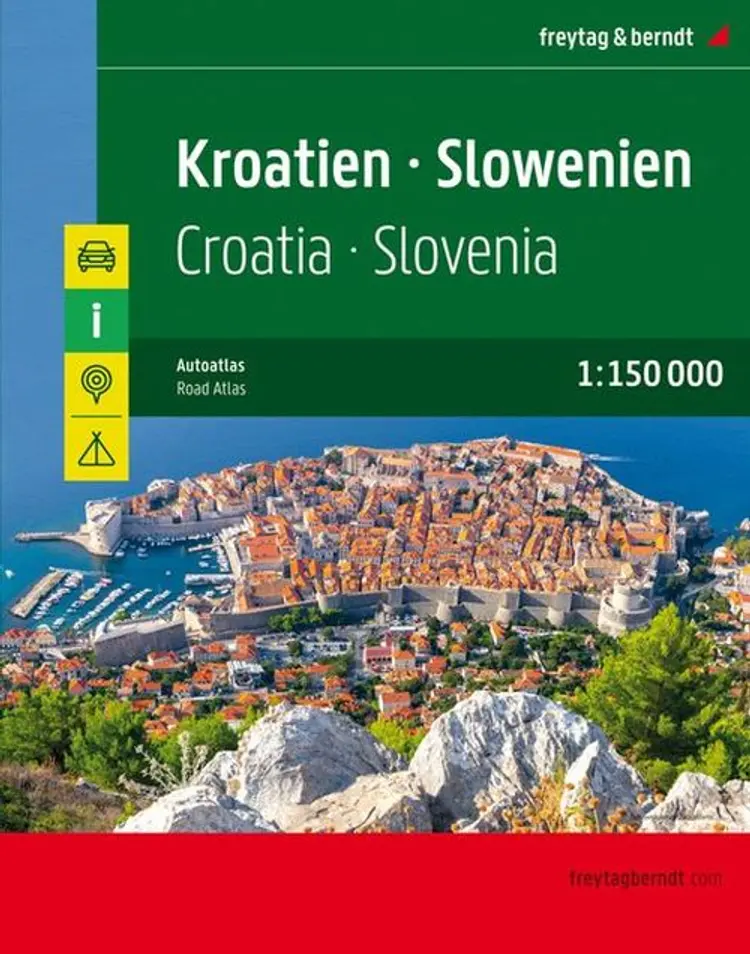 Croatia - Slovenia Road Atlas, Kroatien - Slowenien Autoatlas af Freytag