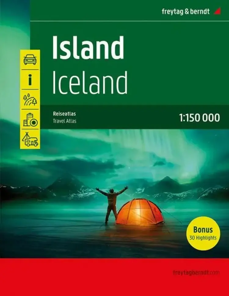 Island - Iceland Road & Leisure Atlas af Freytag