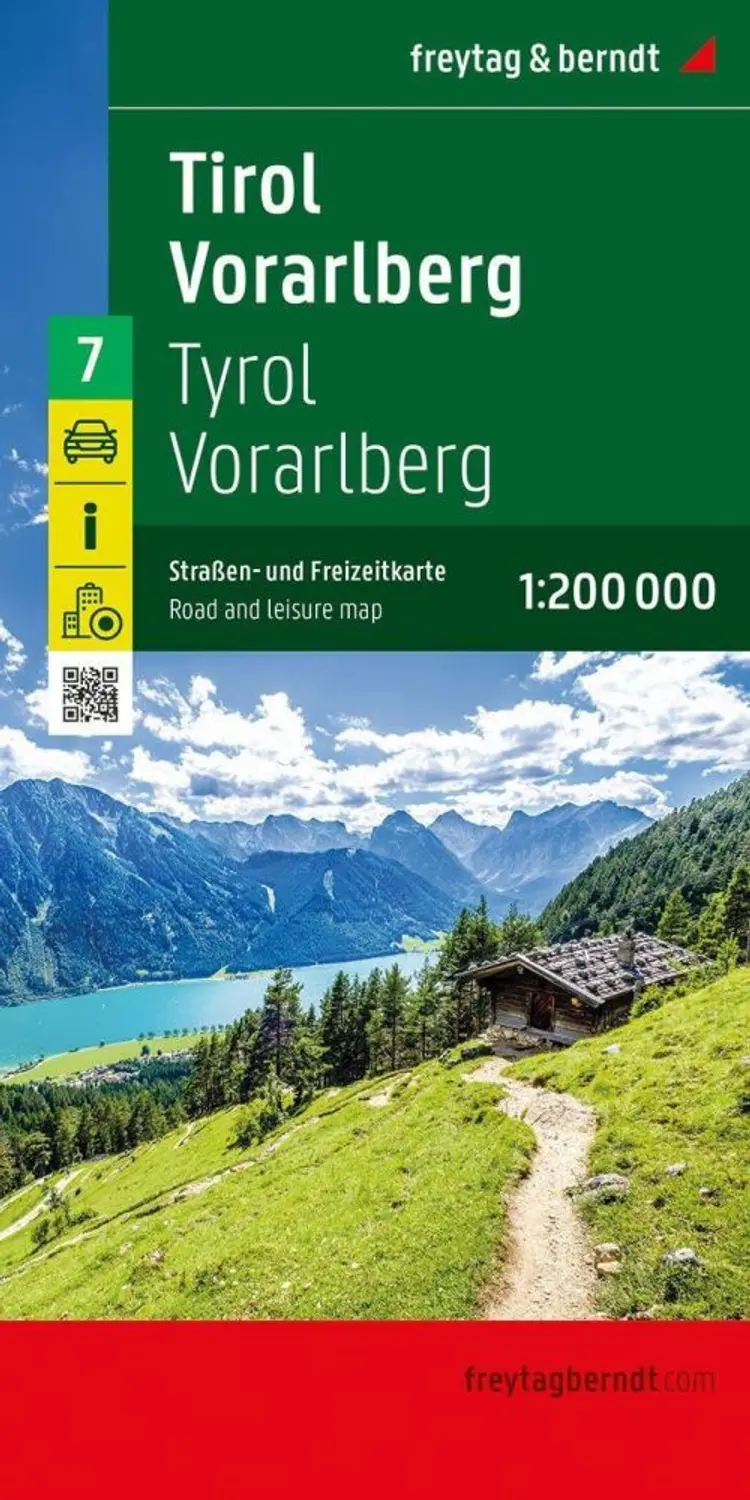 Tyrol - Vorarlberg, Freytag & Berndt Road Map af Freytag
