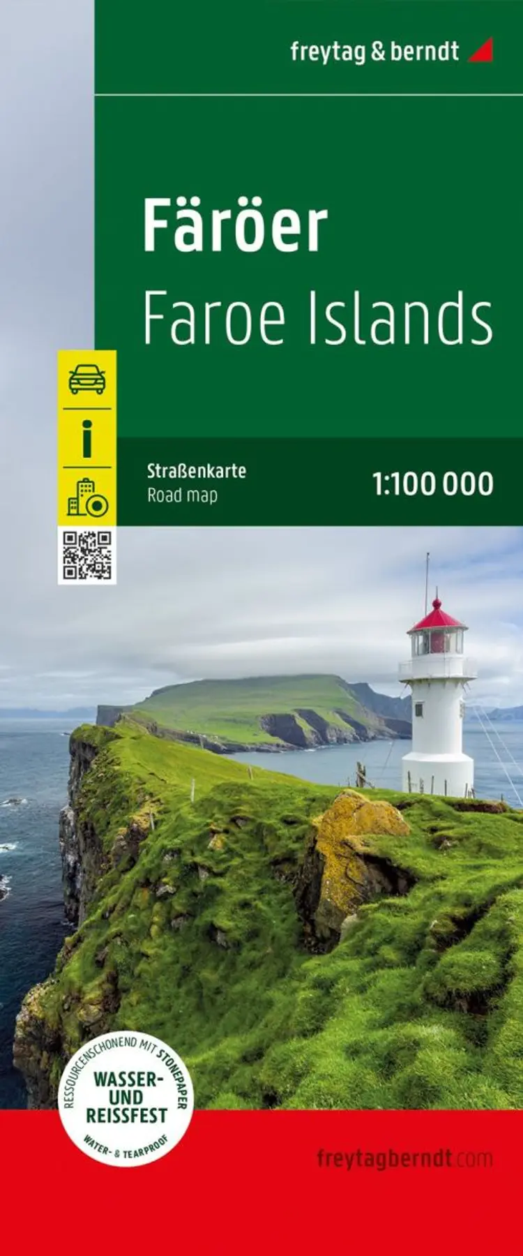 Färöer - Føroyar - Faroe Islands Road Map - Freytag & Berndt af Freytag