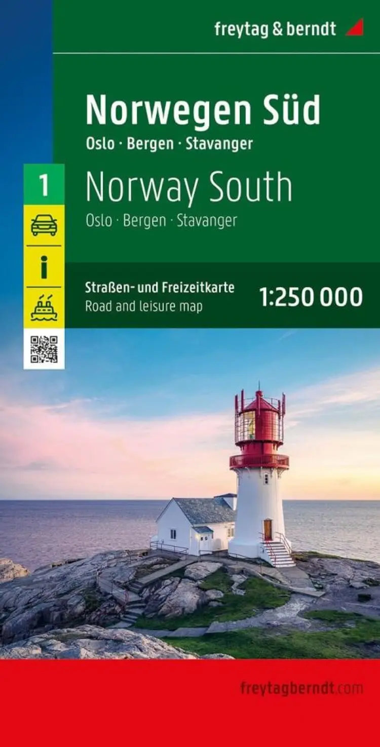 Freytag & Berndt Norwegen blad 1: Norwegen Süd - Oslo, Bergen, Stavanger af Freytag