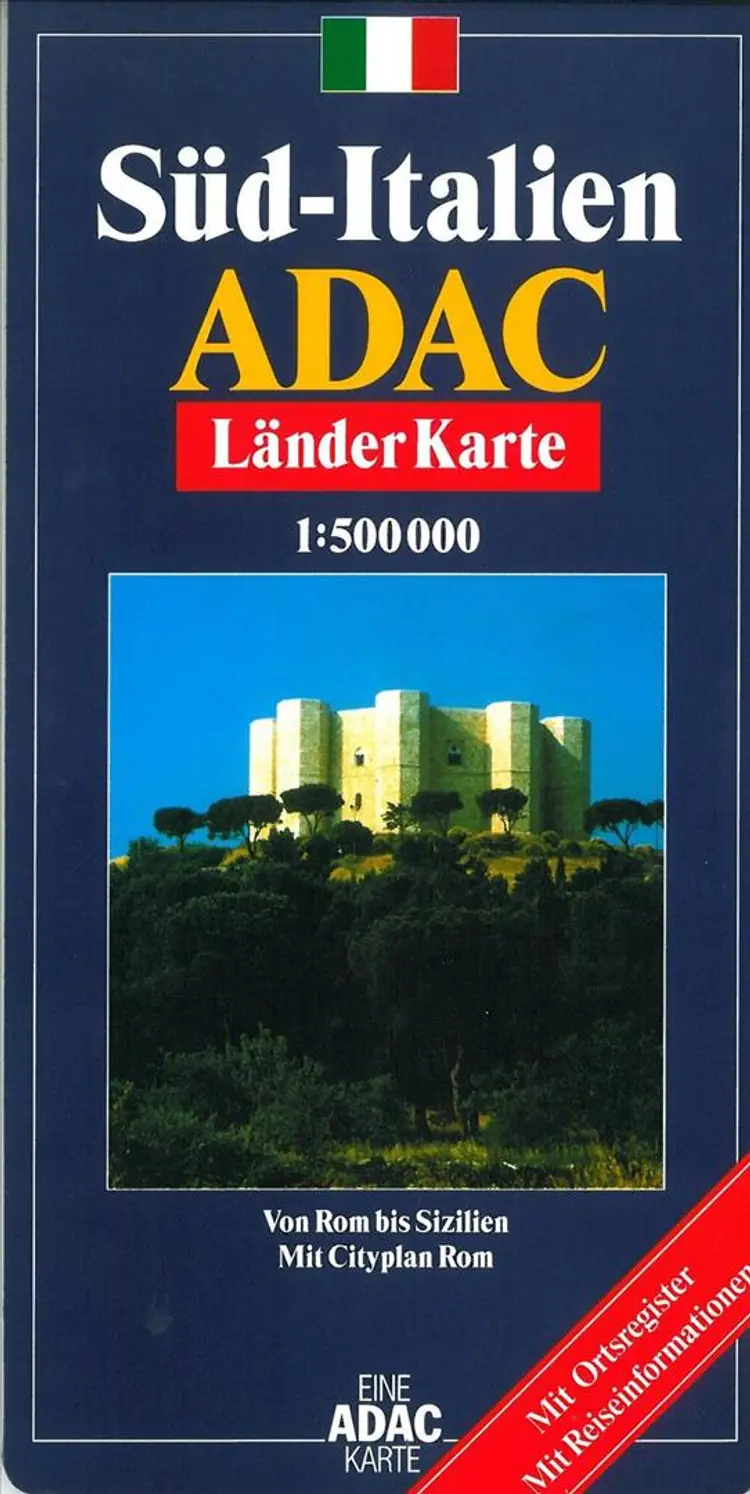 Süditalien. Adac Strassenkarte