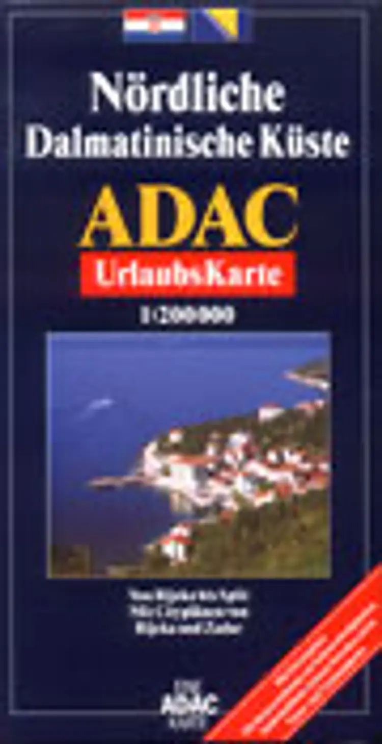 Nördliche Dalmatinische Küste -  Adac Urlaubskarte
