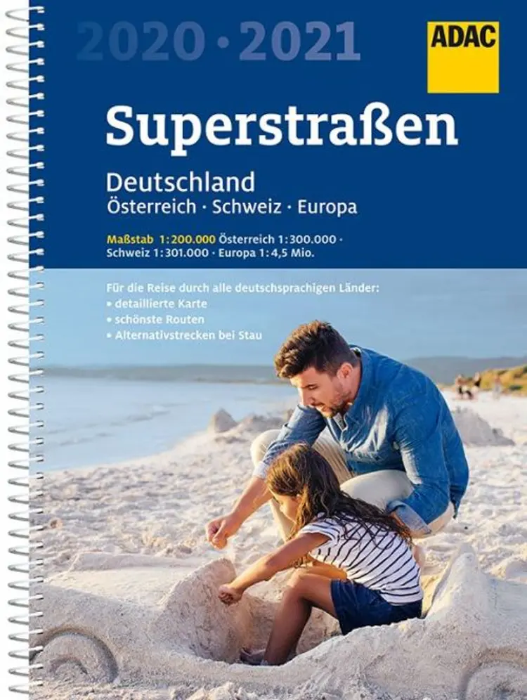 ADAC Superstrassen Deutschland Schweiz Österreich Europa 2020/2021 af ADAC Verlag