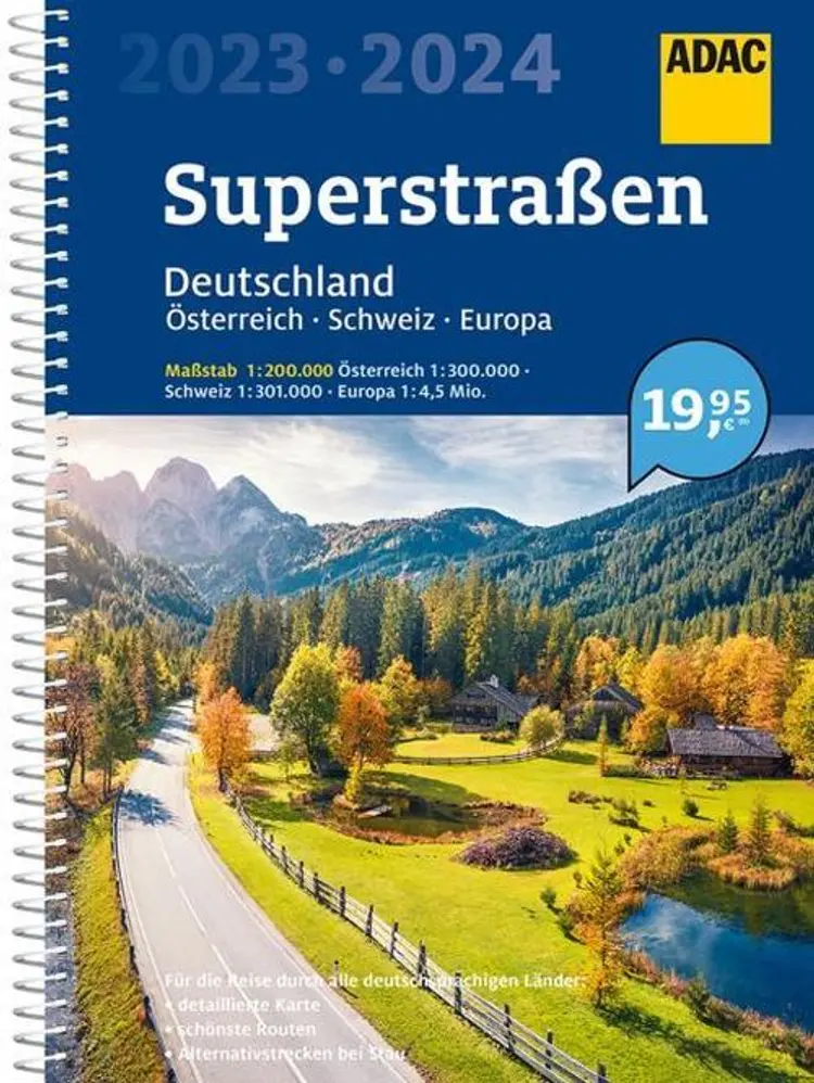 ADAC Superstrassen Deutschland Schweiz Österreich Europa 2023/2024 af ADAC Verlag