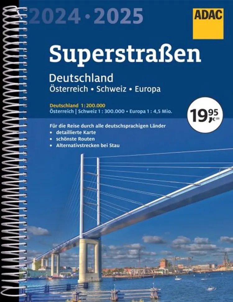 ADAC Superstrassen Deutschland Schweiz Österreich Europa 2024/2025 af Mair-Dumont