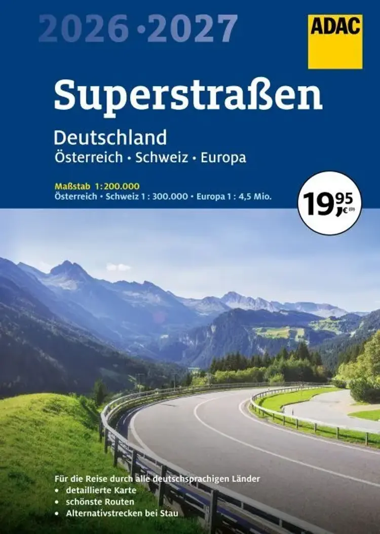 ADAC Superstrassen Deutschland Schweiz Österreich Europa 2026/2027 af Mair-Dumont