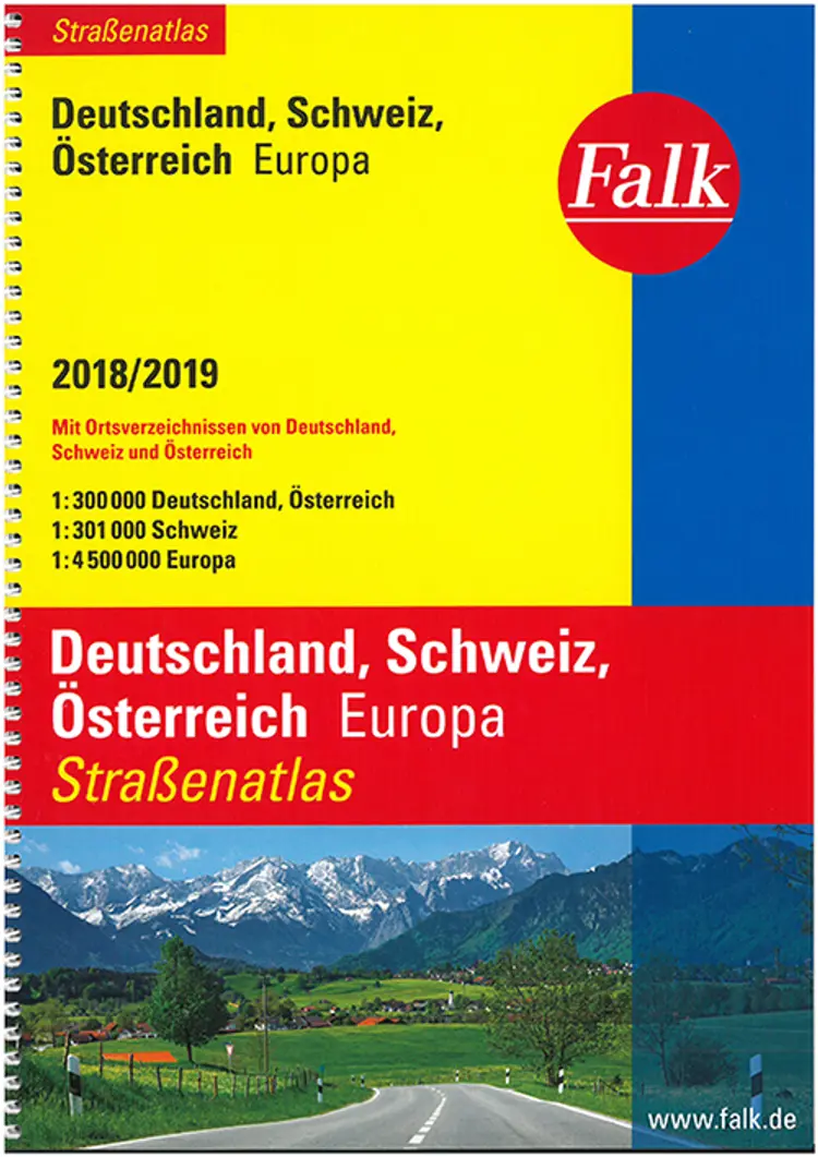 Falk Strassenatlas 2018/2019 Deutschland, Österreich, Schweiz
