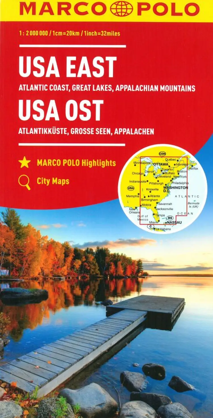 USA East : Atlantic Coast, Great Lakes, Appalachian Mountains, Florida af Mair-Dumont