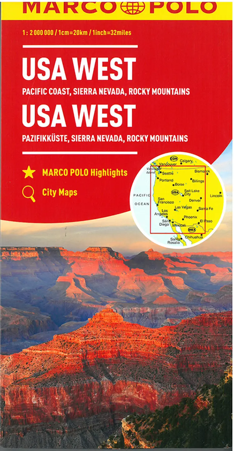 USA West: Pacific Coast, Sierra Nevada, Rocky Mountains af Mair-Dumont