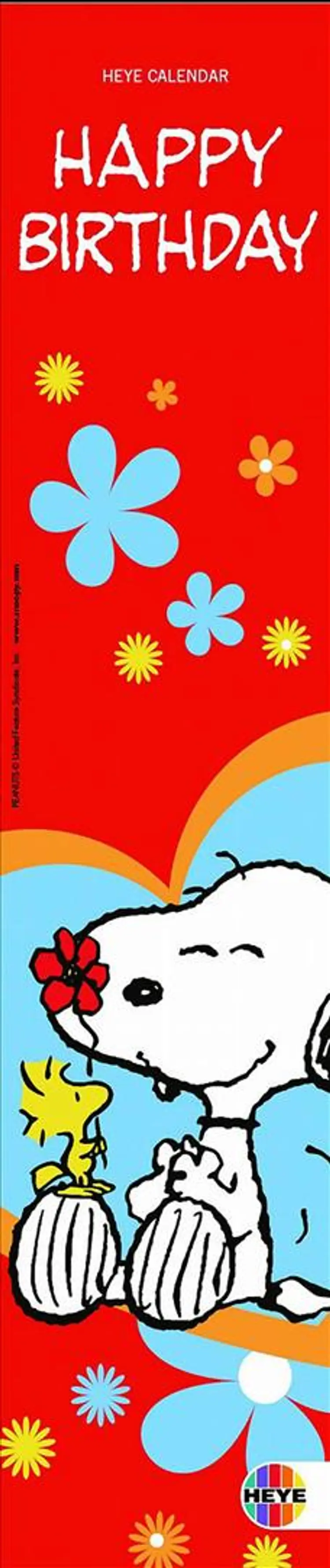 Snoopy Geburtstagskalender mini long 2017