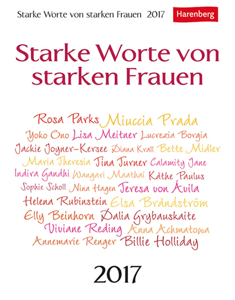 Starke Frauen - Powerful Words from Powerful Women Wissenskalender 2017