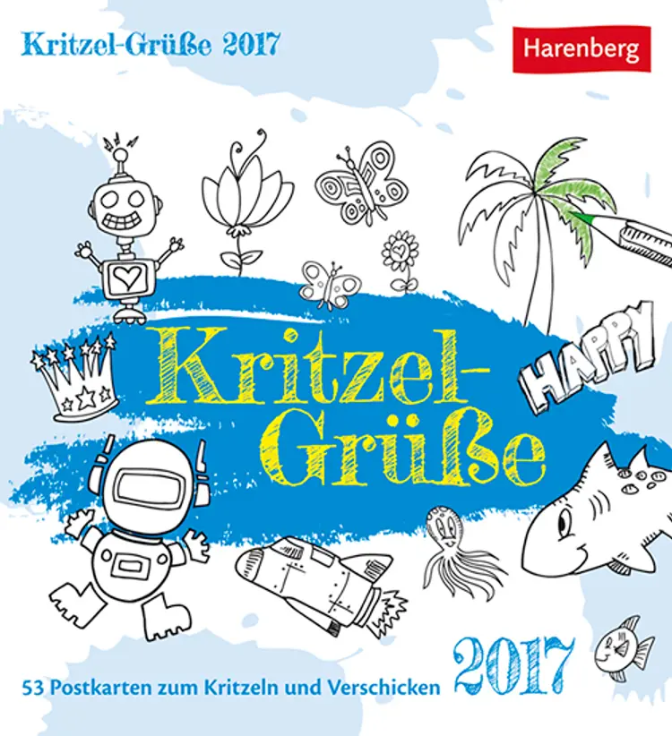 Kritzel-Grüße - Doodle postkortkalender 2017