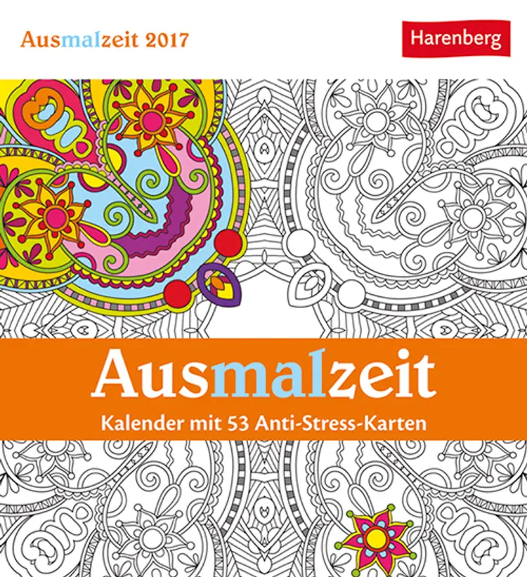 Ausmalzeit - Time to Draw Postkortkalender 2017