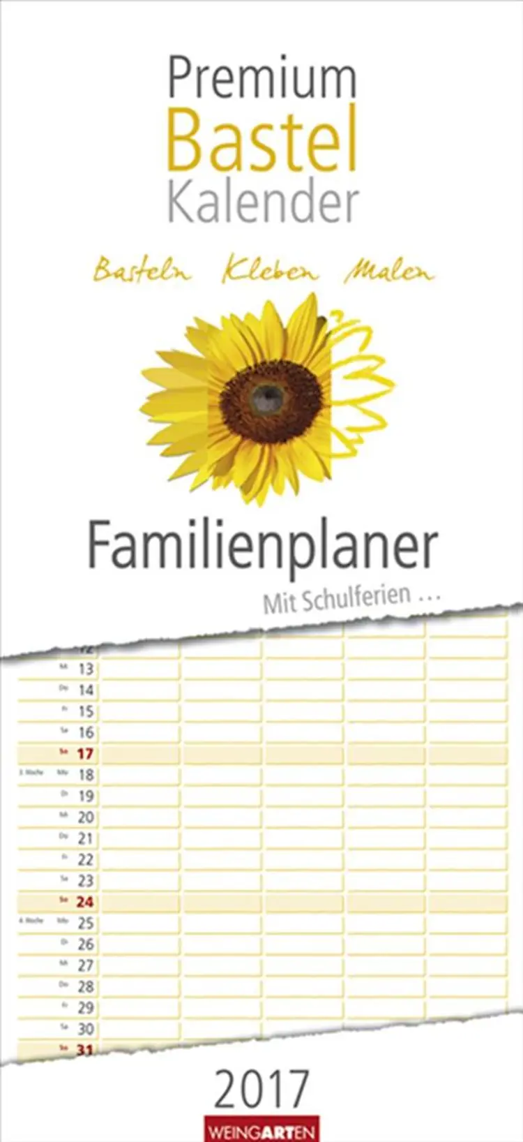 Bastelkalender Familienplaner  - Make Your Own Family Planner 2017
